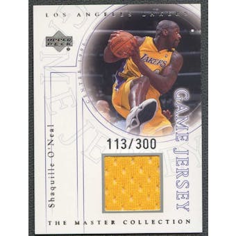 2000 Upper Deck Lakers Master Collection Game Jerseys #SOJ Shaquille O'Neal 113/300