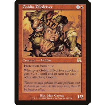 Magic the Gathering Onslaught FOIL Goblin Piledriver LIGHTLY PLAYED (LP)
