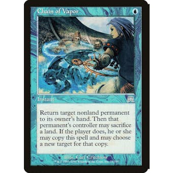 Magic the Gathering Onslaught FOIL Chain of Vapor MODERATELY PLAYED (MP)