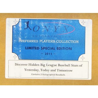 2011 Onyx Preferred Players National Edition Baseball Hobby 3-Box Case
