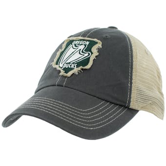 Oregon Ducks Top Of The World Slated Gray Snapback Hat (Adult One Size)
