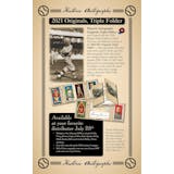 2021 Historic Autographs Originals Triple Folders Baseball Hobby 8-Box Case