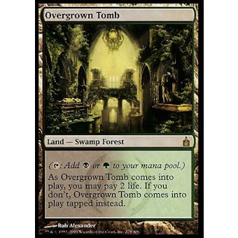 Magic the Gathering Ravnica: City of Guilds Single Overgrown Tomb FOIL -SLIGHT PLAY (SP)
