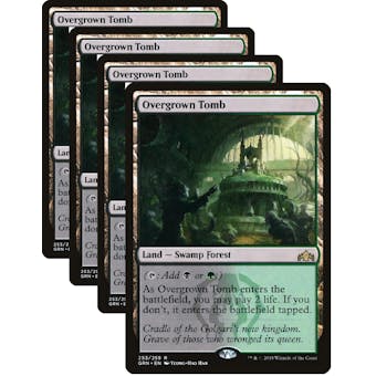 Magic the Gathering Guilds of Ravnica 4x PLAYSET Overgrown Tomb NEAR MINT (NM)