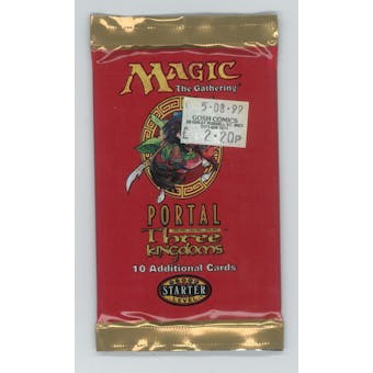 Magic the Gathering Portal 3: Three Kingdoms Booster Pack - Original Price Sticker on Wrapper