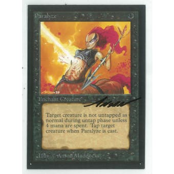 Magic the Gathering Beta Artist Proof Paralyze - SIGNED BY ANSON MADDOCKS
