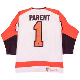 Bernie Parent Autographed Philadelphia Flyers Authentic Hockey Jersey (AJs)