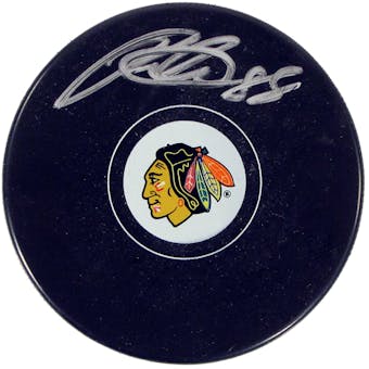 Patrick Kane Autographed Chicago Blackhawks Hockey Puck (Frameworth) Small Logo