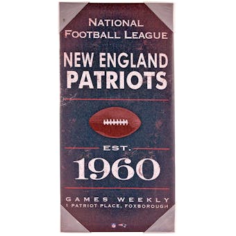 New England Patriots Vintage Sign 24x12 Artissimo