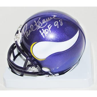 Paul Krause Autographed Minnesota Vikings Mini Helmet (DACW COA)