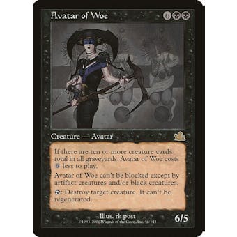 Magic the Gathering Prophecy FOIL Avatar of Woe MODERATELY PLAYED (MP)