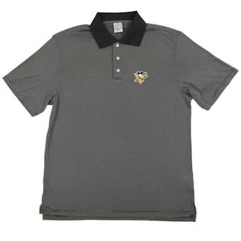 Pittsburgh Penguins Level Wear Dunhill Black Performance Polo (Adult Small)