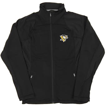 Pittsburgh Penguins Level Wear Lunar Black Performance Track Jacket (Womens Medium)