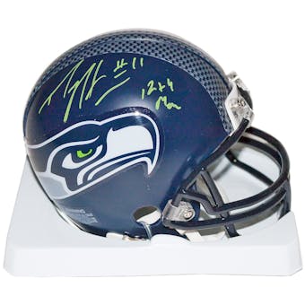 Percy Harvin Autographed Seattle Seahawks Mini Helmet w/"12th Man" Insc (GTSM & Harvin Holo)