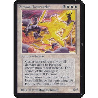Magic the Gathering Alpha Single Personal Incarnation - MODERATE PLAY (MP)