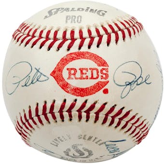 Big Red Machine Autographed Cincinnati Reds Baseball with 8 Signatures Including Rose & Bench (DACW)