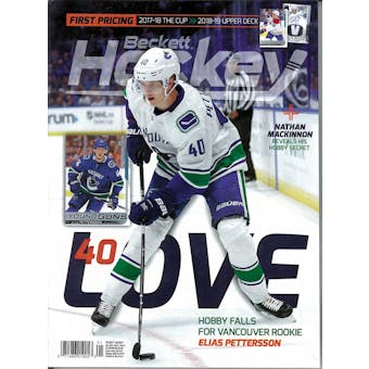 2019 Beckett Hockey Monthly Price Guide (#317 January) (Elias Pettersson)