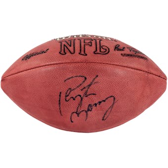 Peyton Manning Autographed Denver Broncos Wilson Football Blue Signature (Press Pass)