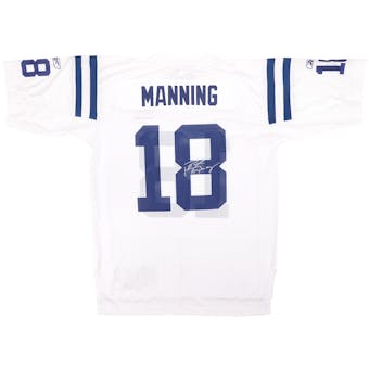 Peyton Manning Autographed Indianapolis Colts White Super Bowl Jersey (Steiner)