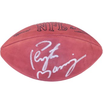 Peyton Manning Autographed Denver Broncos Wilson Football Silver Signature (Press Pass)