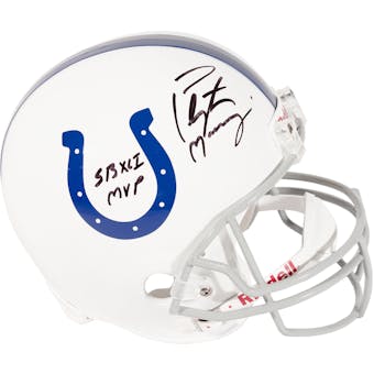 Peyton Manning Autographed Indianapolis Colts Full Size Helmet w/"SB XLI MVP" (Steiner)