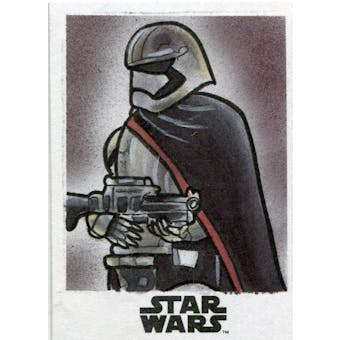 Star Wars Force Awakens Captain Phasma 1/1 Sketch Card - Gavin Williams