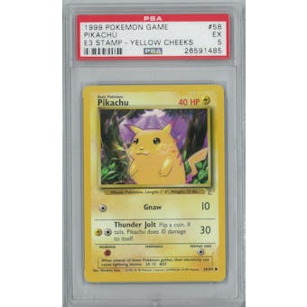 Pokemon Promo Pikachu 58/102 E3 Stamp Single PSA 5