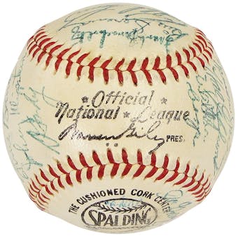 1954 Chicago Cubs Autographed Team Signed Baseball (JSA COA)