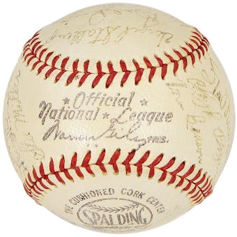 1952 St Louis Cardinals Autographed Team Signed Baseball (JSA COA)