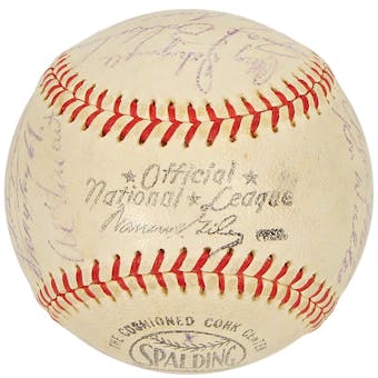 1961 Philadelphia Phillies Autographed Team Signed Baseball (JSA COA) 22 Signatures