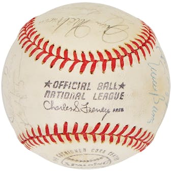 1971 Chicago Cubs Autographed Team Signed Baseball (JSA COA) 24 Signatures