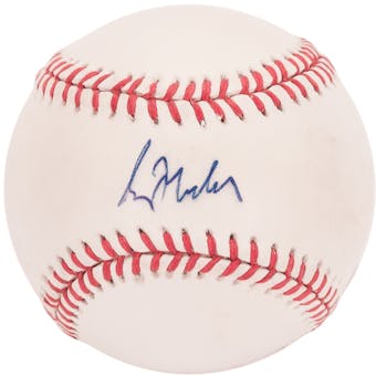 Greg Maddux Autographed Chicago Cubs National League Baseball (Press Pass) VG