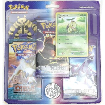 Pokemon Diamond & Pearl EX 3-Pack Blister - 1 Power Keepers 2 DP Base Booster Packs Turtwig Promo
