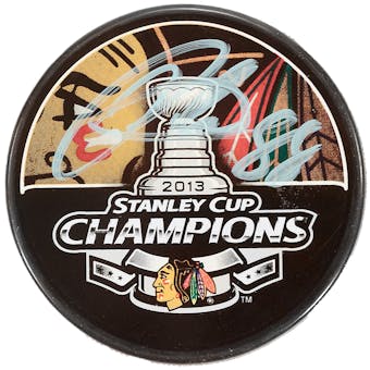 Patrick Kane Autographed Chicago Blackhawks Stanley Cup Puck (Kane Sticker)