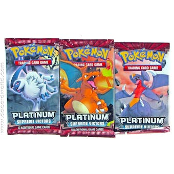 Pokemon Platinum Supreme Victors Booster Pack (Lot of 3)