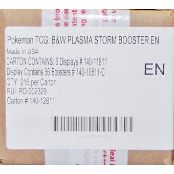 Pokemon Black & White: Plasma Storm Booster 6-Box Case