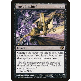Magic the Gathering Planar Chaos FOIL Imp's Mischief LIGHTLY PLAYED (LP)