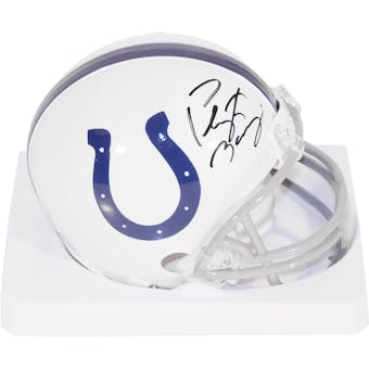 Peyton Manning Autographed Indianapolis Colts Mini Helmet (Mounted Memories)