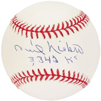 Phil Niekro Autographed Atlanta Braves Official MLB Baseball w/"3342 K's" Ins (Steiner & MLB)