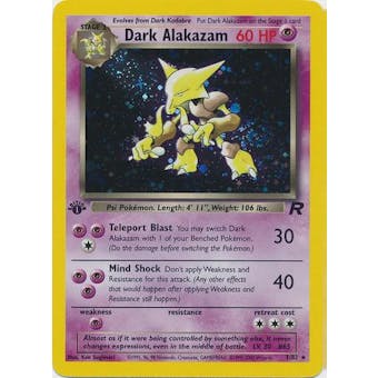 Pokemon Team Rocket 1st Edition Single Dark Alakazam 18/82 - NEAR MINT (NM)