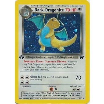 Pokemon Team Rocket 1st Edition Single Dark Dragonite 5/82 - NEAR MINT (NM)