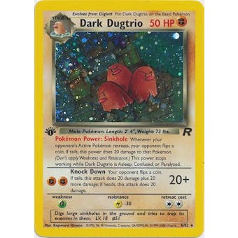 Pokemon Team Rocket 1st Edition Single Dark Dugtrio - SLIGHT PLAY (SP)