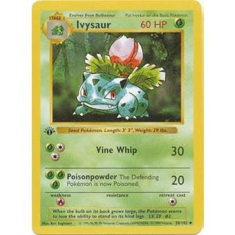 Pokemon 1st Ed. Single Ivysaur 30 - SLIGHT PLAY (SP)