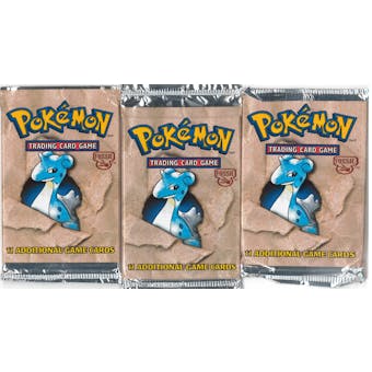 Pokemon Fossil Booster Pack X3 - Three Lapras Art Booster Packs