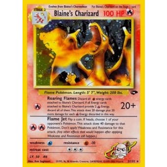 Pokemon Gym Challenge Single Blaine's Charizard 2/132 - SLIGHT PLAY (SP)