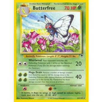 Pokemon Legendary Collection Single Butterfree Reverse FOIL 21/110 - SLIGHT PLAY (SP)