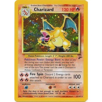 Pokemon Base Set 2 Single Charizard 4/130 - HEAVY PLAY (HP)