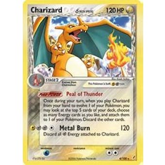 Pokemon Crystal Guardian Single Charizard 4/100 - SLIGHT PLAY (SP)