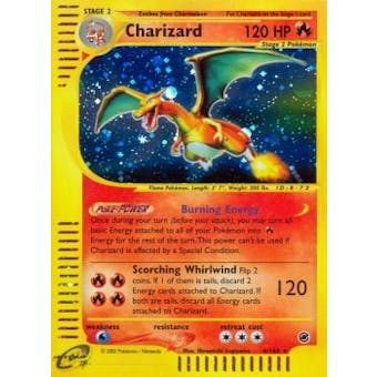 Pokemon Expedition Single Charizard Reverse Foil 6/165 - MODERATE PLAY (MP)