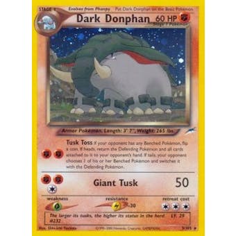 Pokemon Neo Destiny 1st Ed. Single Dark Donphan 3 - SLIGHT PLAY (SP)